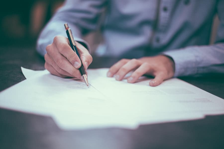 Title company closing documents and signatures