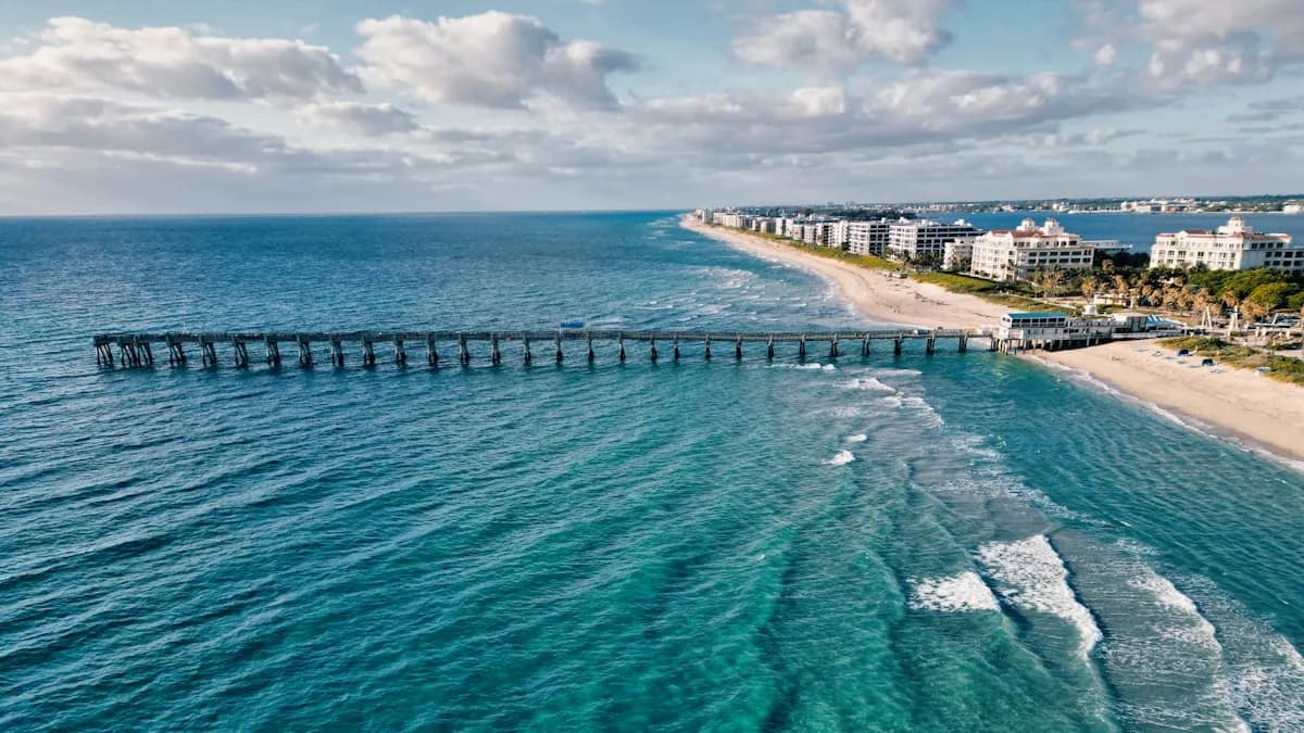 Collage of Pompano Beach activities including water sports and coastal tours